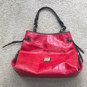 DOONEY & BOURKE ☆ Large Red Croc Print Satchel